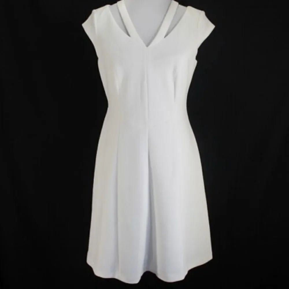 Chico's White Cap Sleeve Mini Dress
